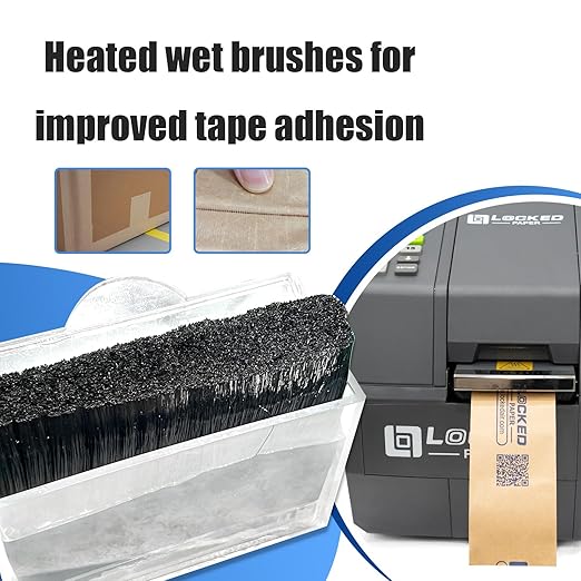 Automatic Kraft Tape Dispenser, Up to 3" Width, One-Touch Moistening & Heating, Grey, LockedPaper-EG100-DeskLoop Office