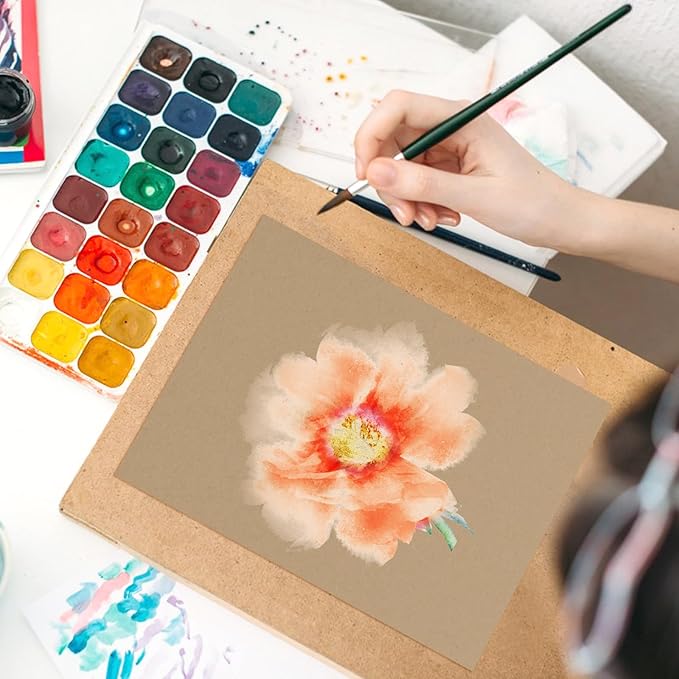 OcePor 100 Sheets Brown Cardstock Paper, Colored Printer Paper 8.5 x 11, Card Stock Thick Construction for Craft,Scrapbook,Office Printing, Invitations, Certificates,92 lb/250gsm-DeskLoop Office