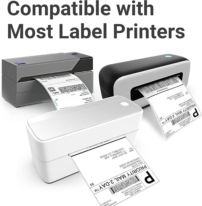 4x6 Thermal Labels, 2 Packs of 500 4x6 Fold Labels - Compatible with JADENS, ASprink, Phomemo, Rollo, Zebra, Omezizy and Other Thermal Printers-DeskLoop Office