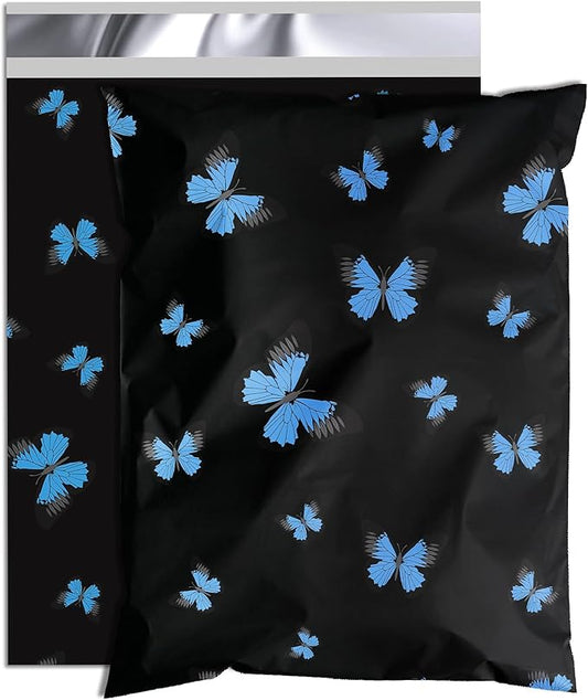 butterfly Poly Mailer 12x15.5 Inch 50 Pcs, Waterproof Shipping Bags for Clothing, Tear-Resistant Mailier Bags, Strong Mailing Bags with Self-Seal-DeskLoop Office