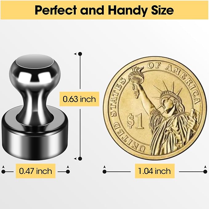 45 Pack Whiteboard Magnets - Refrigerator, Office & School Magnets - Small Neodymium Magnetic Push Pins-DeskLoop Office