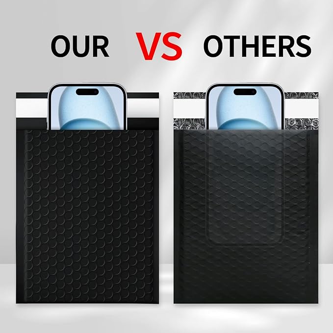 Bubble Mailers 8.5x11inch 40Pack Black Bubble Mailers Self-Seal Padded Mailing Envelopes Bubble Opaque Padded Mailer for Small Businesses to Package and Mail Jewelry Cosmetics#2-DeskLoop Office