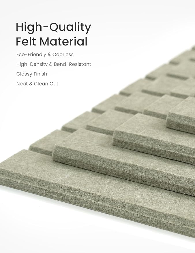 Bumusty Large Cork Board Alternative-36 x24 Felt Bulletin Board Tiles, with 30 Pushpins, 40 Adhesive Tabs, 6-Pack Slat Wall Paneling, Cork Boards for Office Push Pin Board Felt Board-Sage-DeskLoop Office