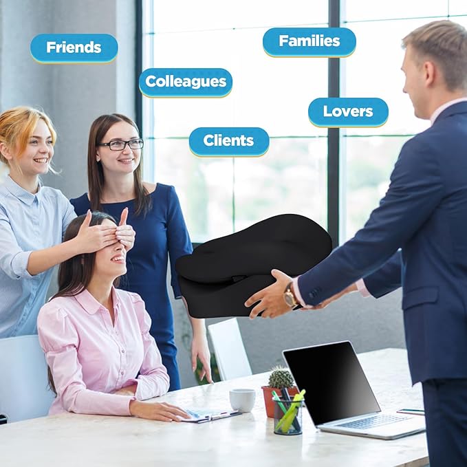 BEAUTRIP Seat Cushion & Lumbar Support Pillow for Office Chair, Car & Wheelchair - Ergonomic Coccyx Cushion for Tailbone, Sciatica & Back Pain Relief - Extra-Dense Charcoal Memory Foam Chair Cushions-DeskLoop Office