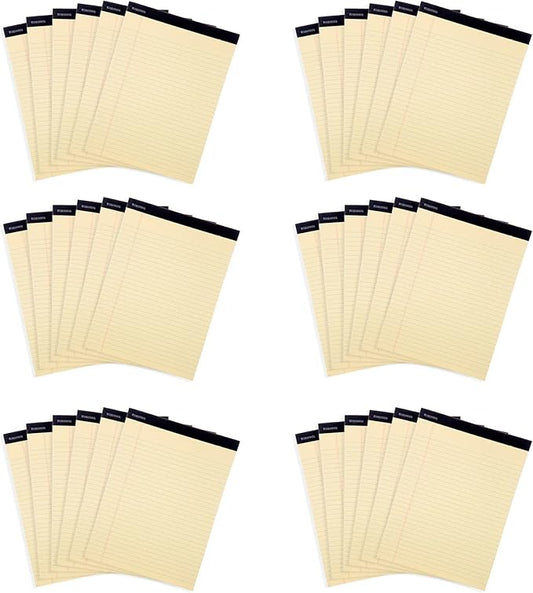 Mintra Office Legal Pads, ((xBasic, 8.5in x 11in, Wide (Canary)-DeskLoop Office