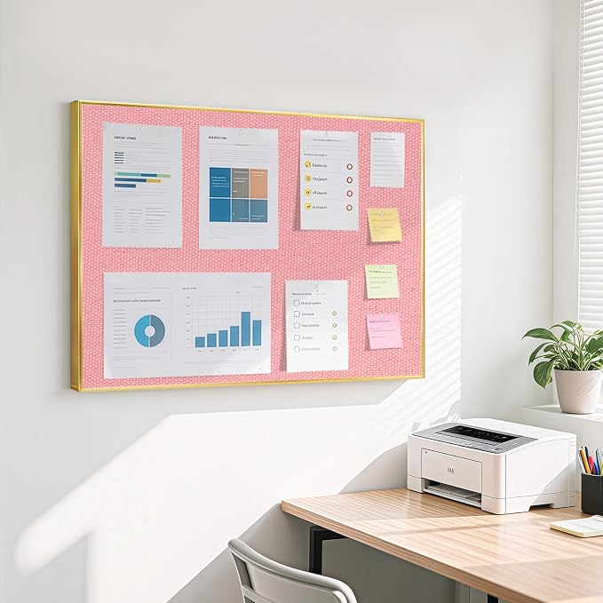 Fabric Bulletin Board, Upgraded Canvas Surface, Wall Mounted, - Image 9