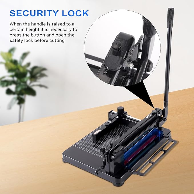 Heavy Duty Paper Cutter,12 inch Guillotine Paper Cutter,Guillotine Paper Cutters and Trimmers Cards Leather with Metal Base for Office Home School (Black, a4)-DeskLoop Office