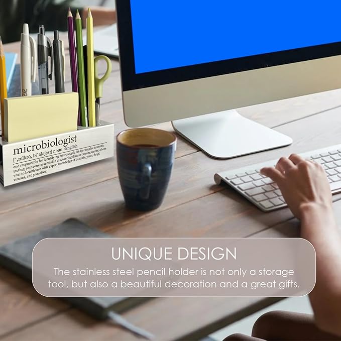 Microbiology Gifts for Women, Microbiologist Office Pen Holder, Microbiology Appreciation Thank You Gifts Pencil Holders WCC33-DeskLoop Office