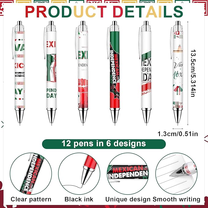 24PCS Mexican Independence Day Mini Spiral Notepad and Pen Set,Viva Mexico Independence Journals Fiesta Ballpoint Pen Pocket Notepad Bulk Gifts Supplies for Dia De La Independencia Party-DeskLoop Office