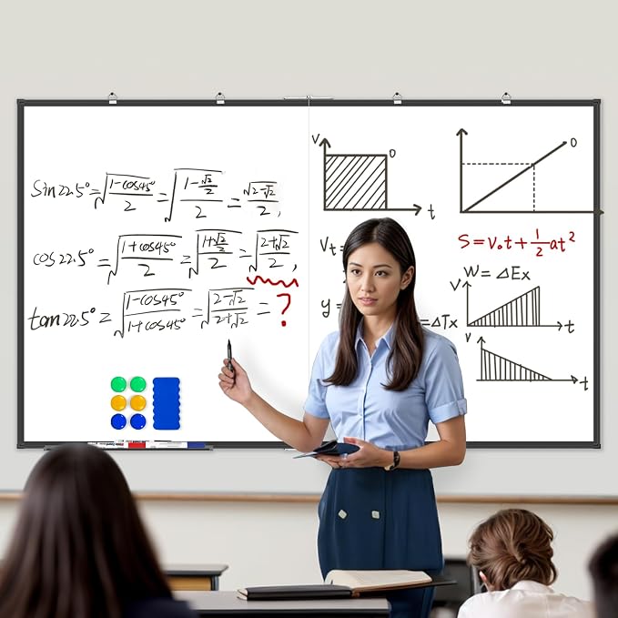 Large Whiteboard, Double Magnetic White Board - Image 6