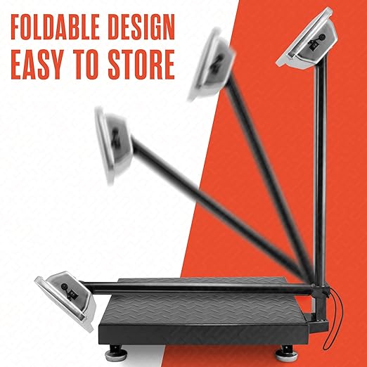 Houseables Industrial Scale, Platform Scale, 600 LB, Large, Weight Machine for Luggage, Shipping, Packages, Floor, Commercial, Heavy Duty, Box, Postal, Laundry, Warehouse, Luggage Weighing, Digital-DeskLoop Office