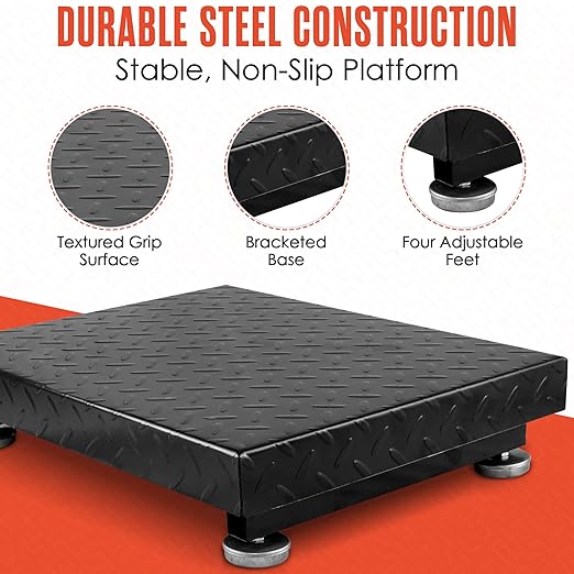 Houseables Industrial Scale, Platform Scale, 600 LB, Large, Weight Machine for Luggage, Shipping, Packages, Floor, Commercial, Heavy Duty, Box, Postal, Laundry, Warehouse, Luggage Weighing, Digital-DeskLoop Office