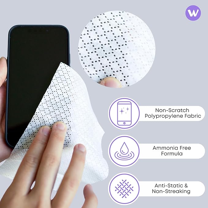 See Clear Original Lens Cleaning Wipes - Pre-Moistened Eyeglass & Screen Cleaning Cloth Towelettes - Streak Free, Scratch Free Lens & Electronic Screen Cleaner - 24 Resealable Packs of 16-DeskLoop Office