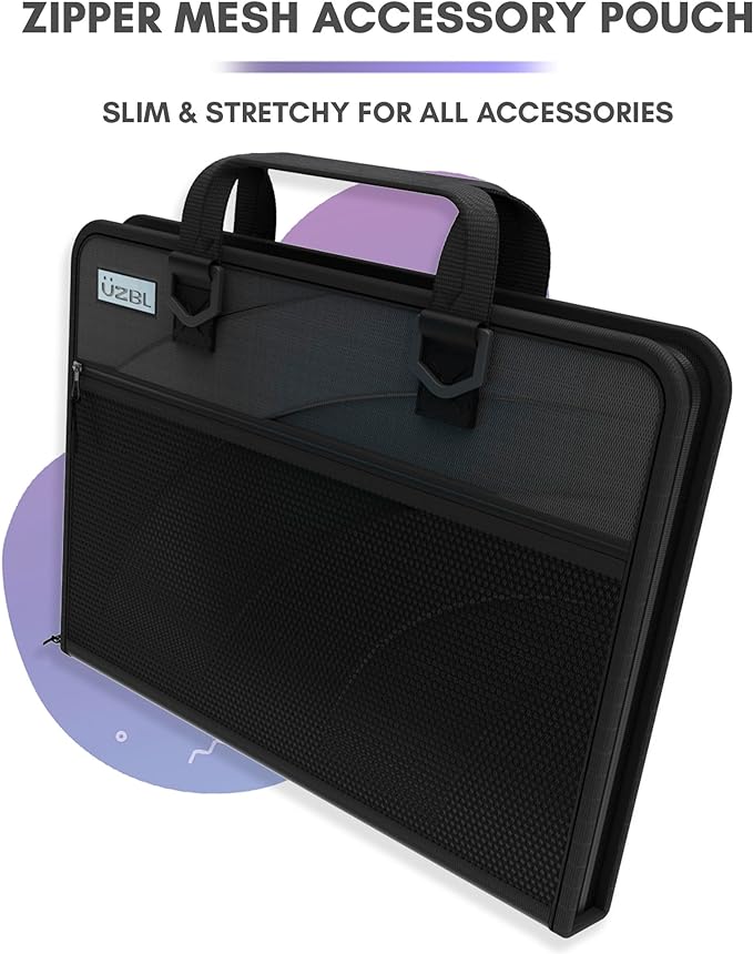 13-14 Inch Protective Always-on Chromebook Hard Case with Accessory Pouch and Adjustable Shoulder Strap, 40 Pack