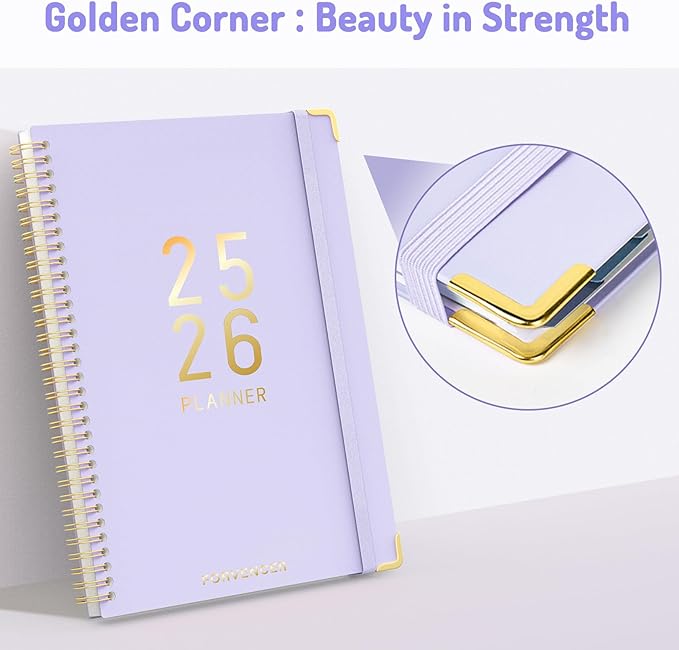 Jul 2025 - Dec 2026 Planner, Forvencer Academic Planner 2025-2026, 18 Month Daily Planner, 8.5" x 11", Weekly & Monthly Agenda Book, Hardcover Calendar Book, School Supplies for Student Teacher, Classic Blue-DeskLoop Office