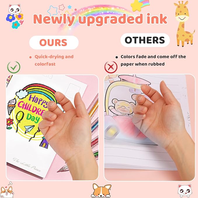 36 Color Glitter Gel Pens, 40% More Ink Colored Gel Markers Fine Point Pens, Aesthetic Cute Preppy Stuff School Supplies, Mothers Day Gift for Mom Kids Artist Adult Coloring Books Cards Craft Drawing-DeskLoop Office