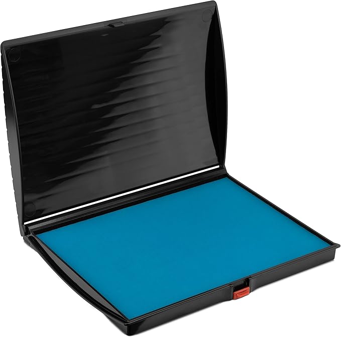 Large Premium Light Blue Ink Stamp Pad - 5" by 7" - Quality Felt Pad-DeskLoop Office