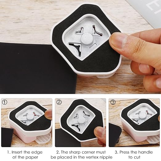 MyArTool 3 Way Corner Rounder Punch, 4mm, 7mm, 10mm 3 in 1 Corner Cutter for Card Making, Laminate, Cardstock, Scrapbooking and Paper Crafts, Business Cards-DeskLoop Office