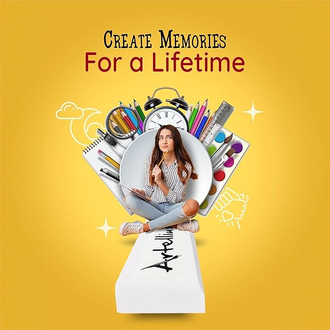 Artellius White Erasers - Large Size Latex & Smudge Free - Bulk School Supplies for Classrooms, Drawing, Teachers, Homeschool, Office, Art Class - Pack of 100 - Teacher Supplies-DeskLoop Office