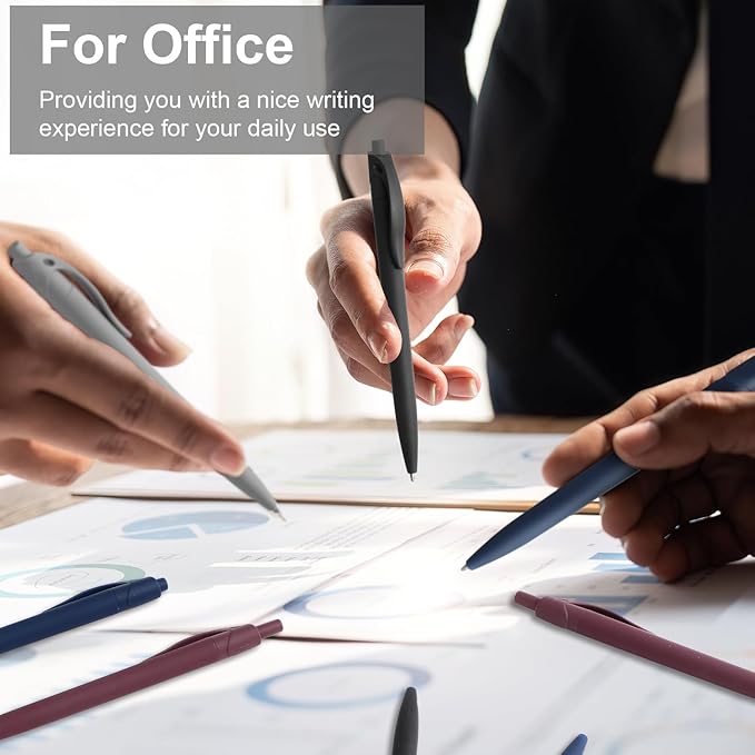 100 Pack Black Pens Bulk Retractable No Bleed Click Black Ink Smooth Writing Ballpoint Pens for School Office Supplies, 1.0mm-DeskLoop Office