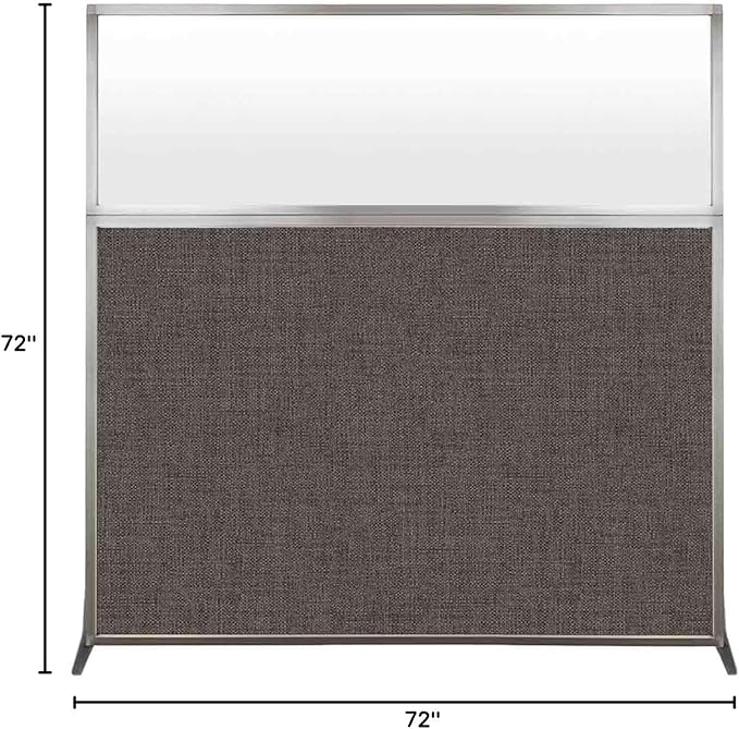 Versare Hush Screen Portable Room Divider | Workstation Wall Divider | Freestanding Privacy Hush Panels | Frosted Windows | Fabric Office Divider Screen | Great for Room Separation-DeskLoop Office