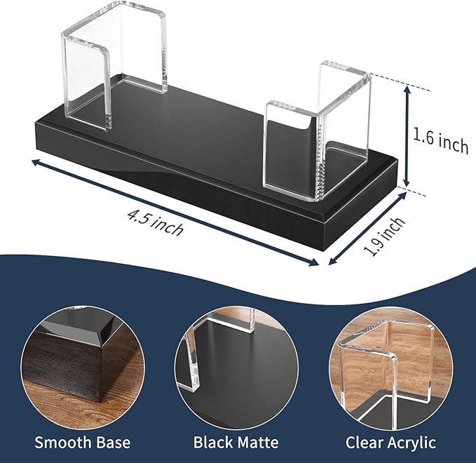 NIUBEE Acrylic Business Card Holder: Clear Plastic Business Cards Display Stand for Desk - Gift Card Organizer for Office 8 Pieces-DeskLoop Office