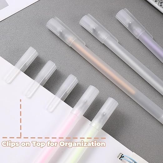Scrapbook Quick Dry Glue Pen 12PCS Set, Crafting Fabric Pen Liquid Glue Pen for Papercrafts, Handmade Stationery, DIY Foil-Stamping, Back to School Supply, Year 6+ (12PCS Set-Forsted Holder Type)-DeskLoop Office