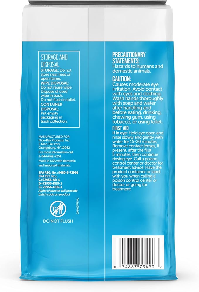 Nice 'N Clean Disinfecting Surface Wipes 304ct | Cleans & Disinfects Home & Kitchen Surfaces | Fresh & Lemon Scent-DeskLoop Office