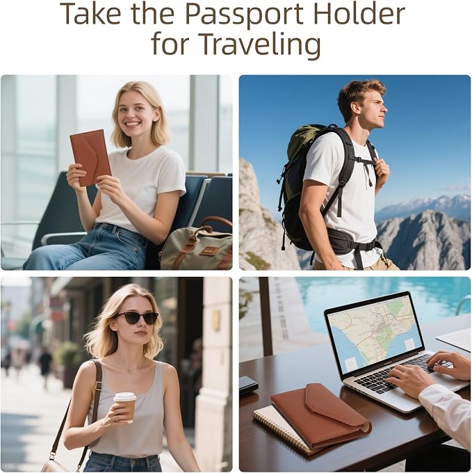 ZOPPEN Mulit-purpose Rfid Blocking Passport Holder Travel Wallet Passport and - Image 8