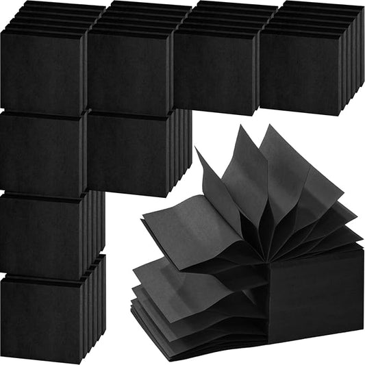 Beieverluck 48 Pack Pop Up Sticky Notes 3X3 Inch Colorful Post Stickies Self Sticky Note Pads for Office, Home, School, Meeting, 80 Sheets/pad, (Black)-DeskLoop Office