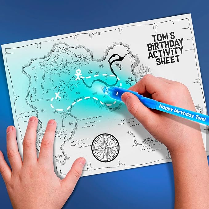 Personalized Invisible Disappearing Ink Pen Marker, Custom Secret Spy Message Writer with UV Light, Fun Activity Entertainment for Kid Party Favors Ideas Gifts and Stock Stuffers, 12 Pack, Pink-DeskLoop Office