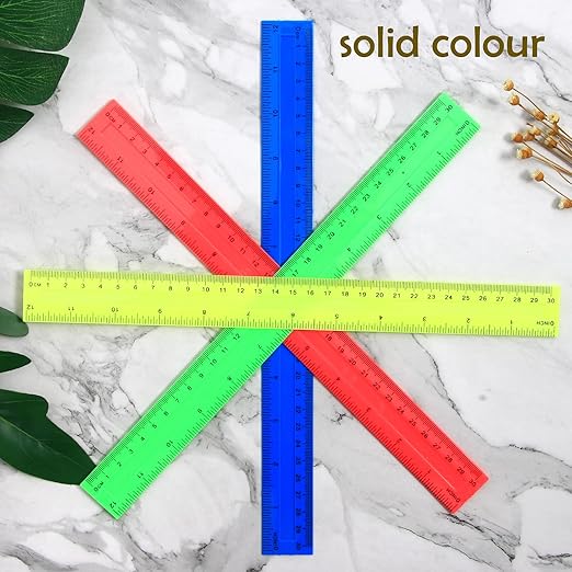 64 Pack Rulers Bulk for Classroom 12 inch, Plastic Clear Rulers for Office Back to School Supplies with Inches and Centimeters-DeskLoop Office