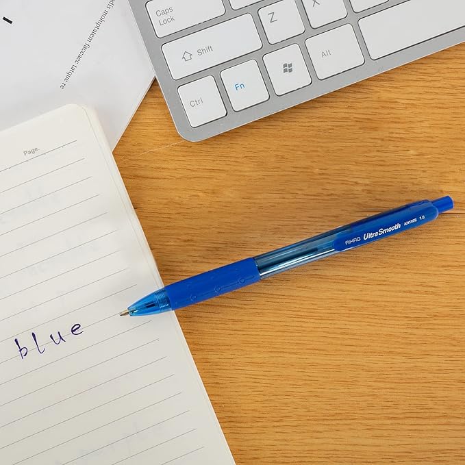 AIHAO Retractable Ballpoint Pens, Blue Ink, 24 Pack – 1.0mm Medium Point, Ultra-Smooth Ink, Comfortable Grip, Ideal for Journaling, Note Taking & Planners-DeskLoop Office