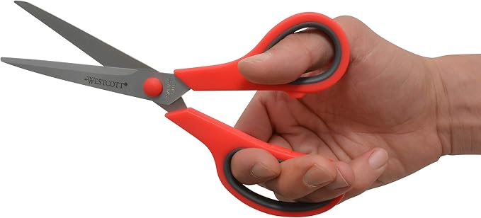 Westcott 8" Straight Stainless Steel Soft Handle Scissors - Image 9