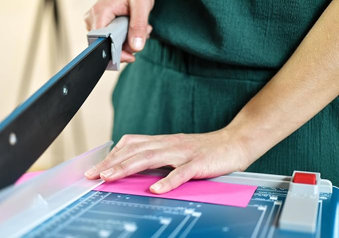 Dahle 533 Professional Guillotine Trimmer, 13" Cut Length, 15 Sheet Capacity, Self-Sharpening, Manual Clamp, German Engineered Paper Cutter-DeskLoop Office