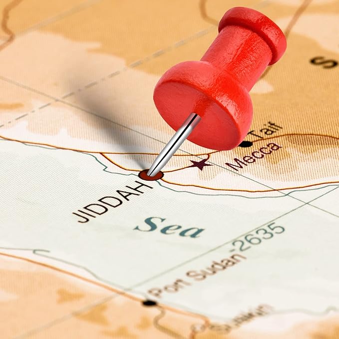 40Pcs Wood Push Pins, Decorative Thumb Tacks, Wooden Pins and Tacks, Cork Board Thumbtacks, Cute Thumbtack for Wall and Bulletin Board, Map Pins-DeskLoop Office