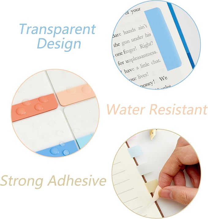 Sticky Index Tabs Book Page - 500Pcs 2 Inch Writable Colored Pages Markers, Repositionable File Tab Flags Labels Self Adhesive Reading Divider Sticker for Books, Binders, Notebook Files Folders,Pastel-DeskLoop Office