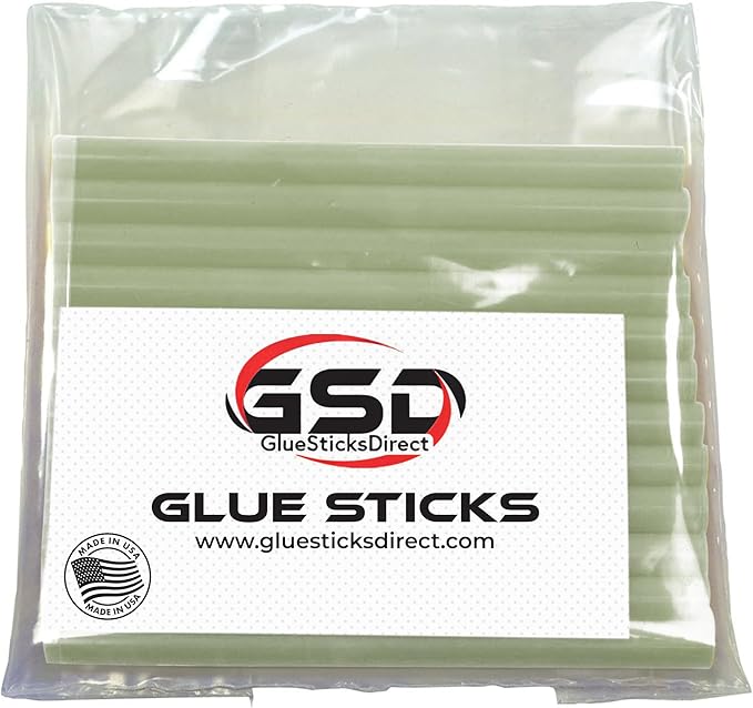 Mini Size Hot Melt Glue Sticks for Glue Gun - Bulk 4in Silver Metallic Wax Glue Sticks - Great for Art Craft Repairs & Compatible w/Most Glue Guns - 5/16" X 4" (24 Sticks) - USA Made-DeskLoop Office