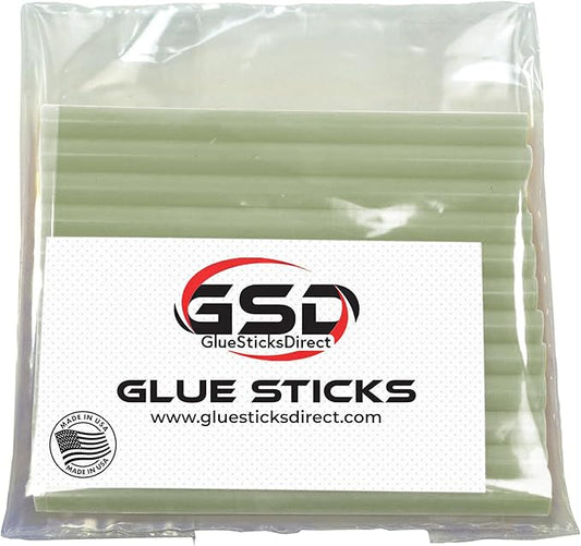 Mini Size Hot Melt Glue Sticks for Glue Gun - Bulk 4in Silver Metallic Wax Glue Sticks - Great for Art Craft Repairs & Compatible w/Most Glue Guns - 5/16" X 4" (24 Sticks) - USA Made-DeskLoop Office