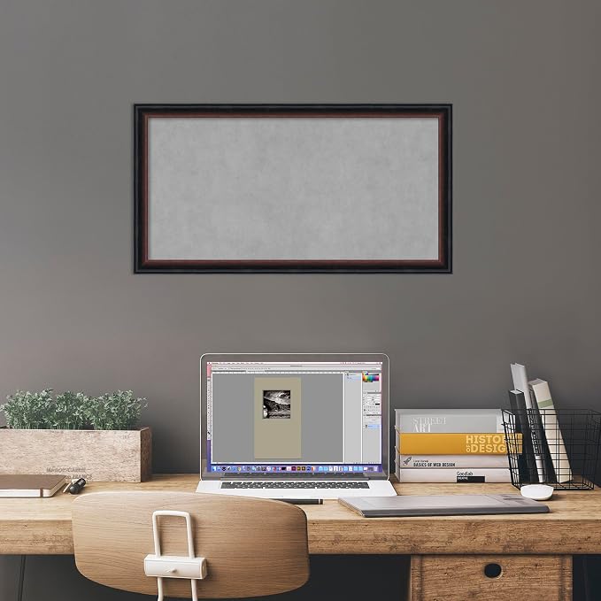 Amanti Art Black Framed Magnetic Board 14x26 Small Vision Board - Image 6