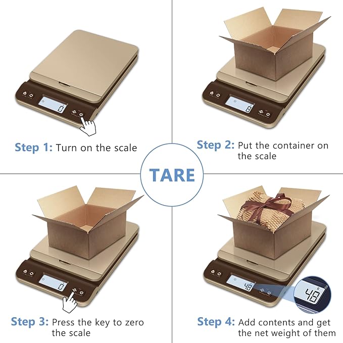 QP Digital Shipping Postal Scale, 86lb/0.1oz Accuracy Postage Scale with Hold/Tare Function, LCD Display, Flip-up Holder Package Scale, UPS Postal Scale for Packages, Battery & Tape Measure Included-DeskLoop Office