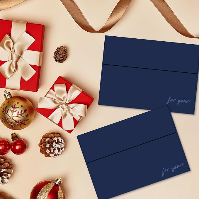 5x7 Envelopes For Invitation, A7 Envelope blue, 50 pack 5x7 card Envelopes Self - Image 8