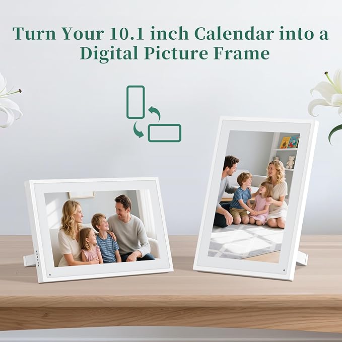 Smart Digital Calendar, 10.1" HD Smart Touch Screen Home Interactive Electron Calender WiFi Planner,Meal Schedule, Duty Chart,Achievement Rewards- Built-in Digital Photo Frame Function-DeskLoop Office