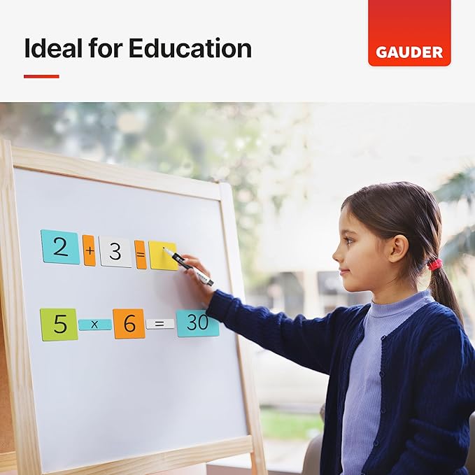 GAUDER Magnetic Dry Erase Labels | 90x Magnetic Labels (3 Inches x 1 Inch) | Dry Erase Magnets for Classroom, Whiteboard and Blackboard-DeskLoop Office