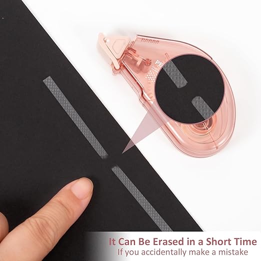 6 Pack Glue Tape, Double Sided Tape Roll for Crafts, Sticky Scrapbook Tape Runner, Scrapbooking Supplies for Crafting Photo Album Cards Journal School Office Gift Wrapping - 0.24IN x 20FT-DeskLoop Office