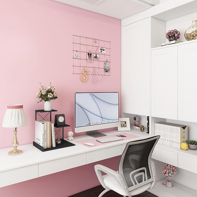 ELITEROO Wood Desktop Shelf, 3 Tier Desk Shelves Small Bookshelf Organizer, Office Storage Rack and Cubicle Organizers Accessories for Dorm Office Home Decor, Black-DeskLoop Office