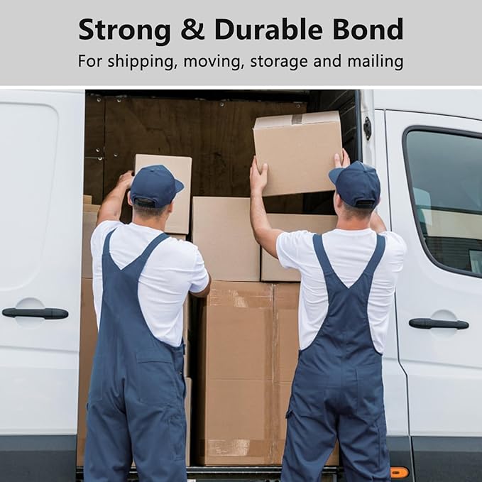 1.88 in x 66.6 YDs Clear Heavy Duty Packing Tape with Dispenser, Strong & Durable Shipping Tape, Packaging Tape, Packing Tape Dispenser for Packing Boxes, Moving Supplies, Shipping and Mailing-DeskLoop Office