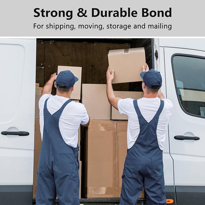 Swihauk 1.88 in x 66.6 YDs Heavy Duty Packing Tape with Dispenser, Strong & Durable Shipping Tape, Packaging Tape, Clear Package Tape for Shipping Moving Storage and Mailing, 2 Roll + 2 Dispenser-DeskLoop Office