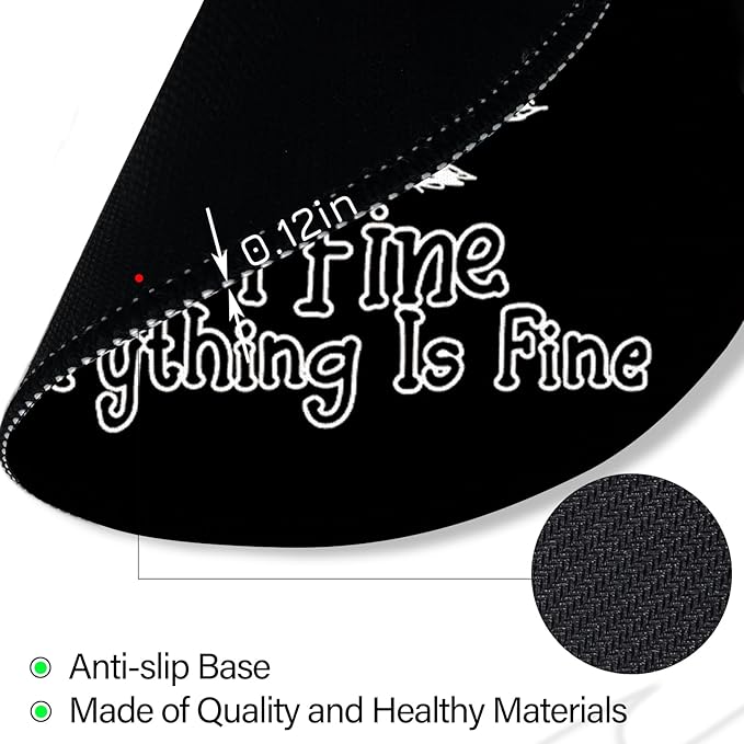 Cat Mouse Pad, Funny Black Small Round Mouse Pads for Desk, Mini Travel Mousepad for Work Wireless Computer Laptop, Office Desk Accessories, 8.6 x 8.6 inch-DeskLoop Office