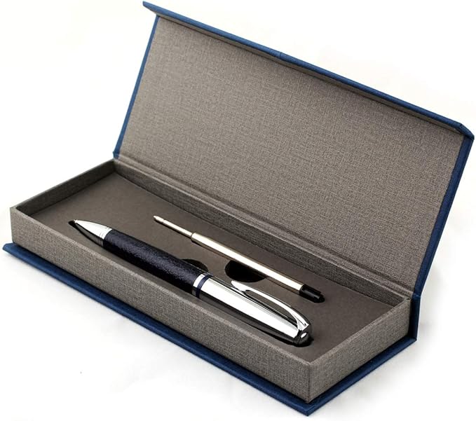 Free Engraving - Personalized Roller Ballpen, Ballpoint pen, Ball pen, Refillable Pens, Retractable Medium Refill Pen Black Ink, Custom Gifts for Men, Women, Classy Gift Box-DeskLoop Office